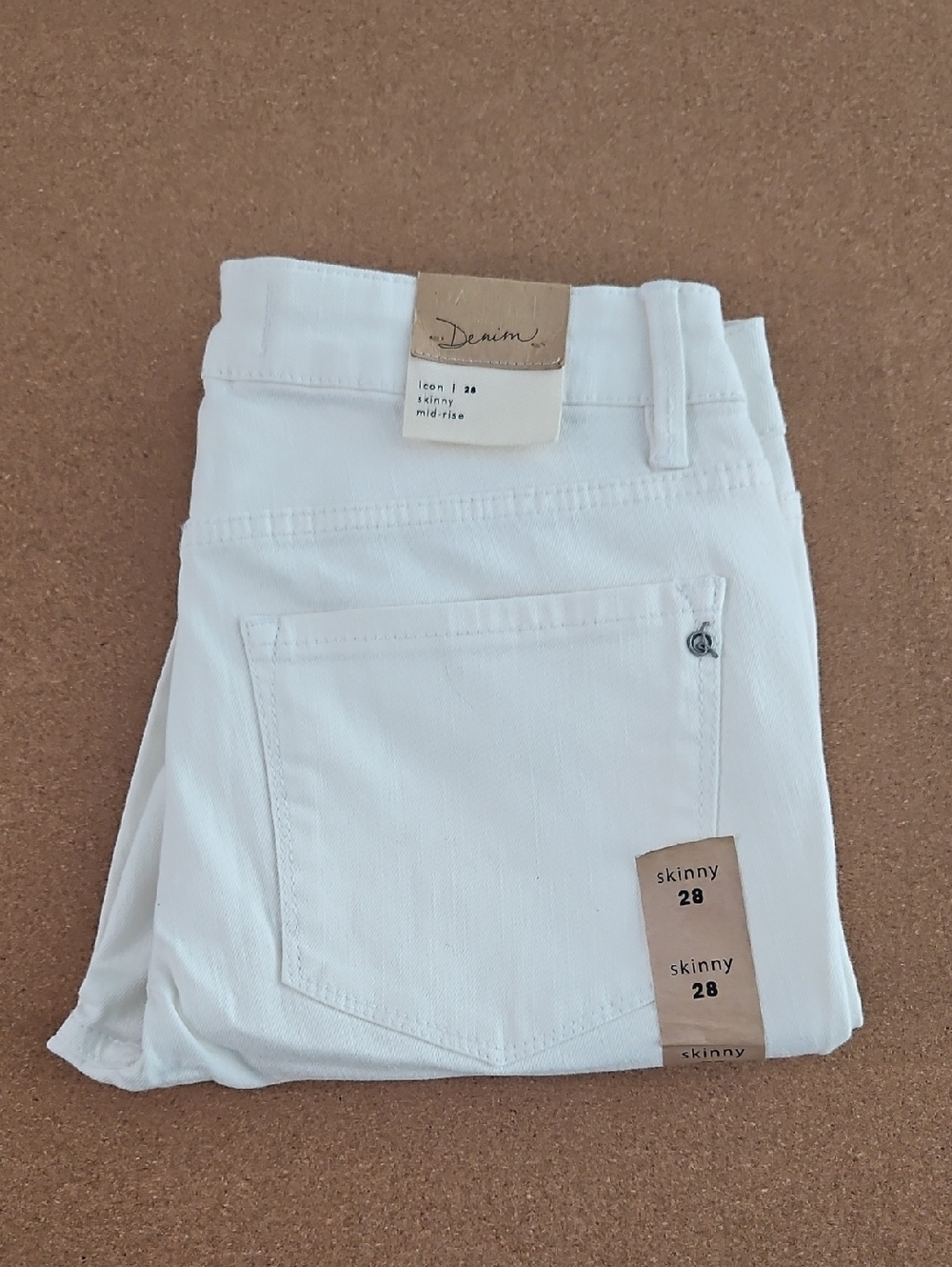 RACHEL By Rachel Roy Denim White Mid-Rise Skinny Icon Jeans Size 28